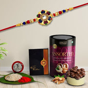 Rakhi (K1_550_as)  Assorted Chocolate Dryfruits 96gm Rakhi For Brother With Gift Rakhi With Chocolate Rakhi Combo For Brother Set Of 1 Rakhi Chocolate thumbnail 1