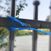 8861 3 Meters Windprood Anti-slip Clothes Washing Line Drying Nylon Rope With Hooks Durable Camping Clothesline Portable Clothes Drying Line Indoor Outdoor Laundry Storage For Travel Home Use (3 Mtr.) thumbnail 4