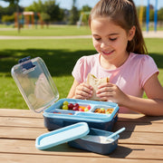 3 Compartment Snacky Lunch Box Set With 2 In 1 Spoon (1 Set) thumbnail 1