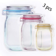 0855 Plastics Transparent Jar Shaped Stand-up Pouch With Zipper thumbnail 7
