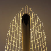 Elegant Plastic Led Table Lamp With Leaf Design Shade (1 Pc) thumbnail 4