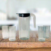 Apex Crystal Premium Jug With Lid  4 Pcs Glass (1500 Ml  300 Ml Approx  5 Pcs Set) thumbnail 4