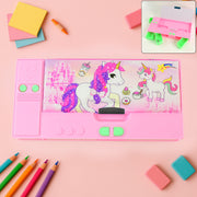 4569 Multi Purpose Gadget Jumbo Pencil Box Compass With Calculator Jumbo 2 Side Slot Geometry Box Compass Use School  Traveling  Studio thumbnail 1