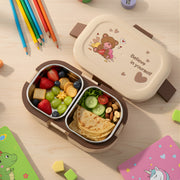 Cute Teddy Printed Kids Lunch Box (500ml  1 Pc) thumbnail 6