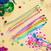 Kids Hair Braid Extensions with Clips | Fun Party Hair Accessories Pack of 6 (Color may vary) thumbnail 16