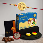 Rakhi For Brother Set Of 1 Combo With Chocolate Butter Scotch 32gm Pooja Coin  Greeting Card Rakhi For Brother And Bhabhi Rakhi With Chocolate Rakhi With Gift For Brother Rakhi For Kids Rakhi Set Rakhi Combo Rakhi With Sweets (K1_402_bs32) thumbnail 1