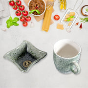 8224 Festo Ceramic Tea  Cups  Mug Set Including Snacks  Serving Bowl Milk Cup Coffee Cup Tea Cup Breakfast Cup Drinking Mug Or Outdoor For Household Gift For Birthday Wedding Party (4 Pcs Set) thumbnail 5