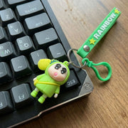 Cute Cartoon Doll Keychain With Strap And Pineapple Charm (1 Pc) thumbnail 2