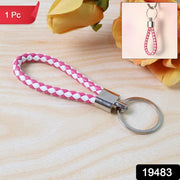 Leather Style Keychain With Metal Ring - (1 Pc) thumbnail 7