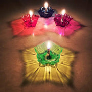 Colourful Reflection Diya Combo Plastic Candle Cup With Multi Shape (12 Pcs Set) thumbnail 3