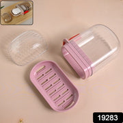 Multipurpose Plastic Soap Dish With Transparent Dust-proof Lid Sabudani (1 Pc) thumbnail 6