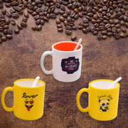 4121 Mix Design  Color Coffee Mug With Spoon And Box Packing Design Coffee Mug Used For Drinking And Taking Coffees And Some Other Beverages In All Kinds Of Places (1 Pc) thumbnail 1
