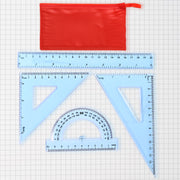 4-piece Transparent Geometry Instrument Set With Ruler thumbnail 5