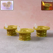 Set Of 3 Water Sensor Led Golden Diyas thumbnail 6