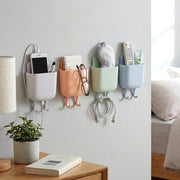 Multi-purpose Plastic Wall Mounted Mobile Charging Holder Set (4 Pc) thumbnail 1