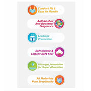 0968 Small  Champs Dry Pants Style Diaper- Small Best For Travel  Absorption Champs Baby Diapers Champs Soft And Dry Baby Diaper Pants (S5 Pcs ) thumbnail 5