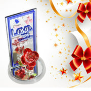 17530 Lovely Rose Gift Showpiece Love Showpiece Valentines Day Gift Cute Anniversary Wedding Birthday Boyfriend Husband Romantic Unique Gift Set Home Decoration Gift Set (1 Pc) thumbnail 1