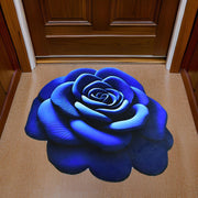Rose Shaped Anti-slip Velvet Floor Mat - (1 Pc) thumbnail 3