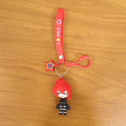 Cute Cartoon Girl Character Keychain With Strap And Decorative Charm (1 Pc) thumbnail 6