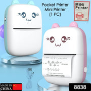 8838 Pocket Mini Printer Mobile Phone Bluetooth Connection Wireless Mini Thermal Printer With Android Or Ios App For Pictures Portable Smart Printercontains 1 Rolls Thermal Paper With Fast Paper Output For Photo Image thumbnail 7