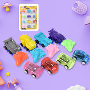 Mini Pull Back Car  Aeroplane Plastic Pull Back Car Cartoon Toys (12 Pcs Set) thumbnail 5