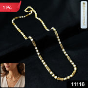 Gold-tone Designer Chain Necklace (1 Pc) thumbnail 7