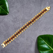 Rudraksha Rakhi For Brother  Golden Modern Rudraksha Bracelet Rakhi (1 Pc) thumbnail 1
