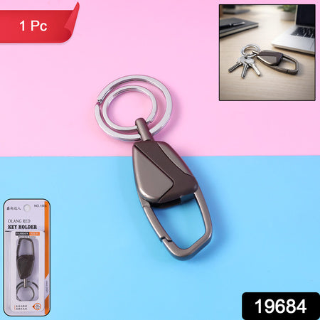 Premium Heavy Duty Metal Key Holder With Locking Carabiner Clip (1 Pc)