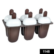 1148 Plastic Ice Candy Maker Kulfi Maker Moulds Set With 6 Cups (Multicolour) thumbnail 5
