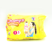 0968 Small  Champs Dry Pants Style Diaper- Small Best For Travel  Absorption Champs Baby Diapers Champs Soft And Dry Baby Diaper Pants (S5 Pcs ) thumbnail 3