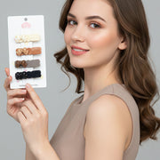Elegant Bow Design Hair Clips Set (4 Pc) thumbnail 5