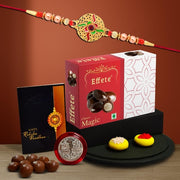 Rakhi (K1_401_em32)  Chocolate Magic 32gm Rakhi For Brother With Gift  Fancy Rakhis For Men Stylish Rakhi Combo For Brother  Set Of 1 Rakhi  Chocolate thumbnail 1