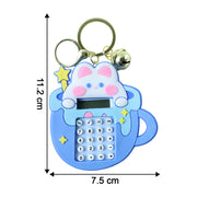 Cute Cartoon Bunny Calculator Keychain With Mini Digital Display (1 Pc) thumbnail 4