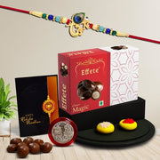 Rakhi (K1_438_em32)  Chocolate Magic 32gm Rakhi For Brother With Gift  Rakhi With Chocolate Rakhi Combo For Brother  Set Of 1 Rakhi  Chocolate thumbnail 1