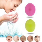 Bath  Facial Cleansing Brush Soft Silicone Face Scrubber (2 Pc Set) thumbnail 1