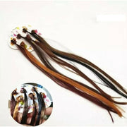 Kids Hair Braid Extensions with Clips | Fun Party Hair Accessories Pack of 6 (Color may vary) thumbnail 8