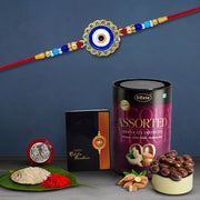 Rakhi (K1_516_as)  Assorted Chocolate Dryfruits 96gm Rakhi For Brother With Gift  Handmade Rakhi Rakhi Combo For Brother  Stylish Rakhi For Brother  Set Of 1 Rakhi thumbnail 1
