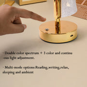 Modern Luxury Crystal Led Double Shade Table Lamp (1 Pc) thumbnail 3