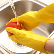4854 2 Pair Med Yellow Gloves For Types Of Purposes Like Washing Utensils Gardening And Cleaning Toilet Etc. thumbnail 1