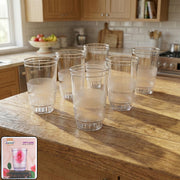 Transparent Janta Drinking Glass Set (300ml 6 Pc Set) thumbnail 1