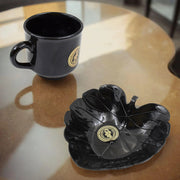 A One Ceramic Tea  Cups  Mug Set With Leaf Shape Serving Bowl (8 Pcs Set) thumbnail 4