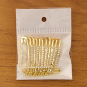 Decorative Golden Safety Pin Brooch Set (12 Pc Set) thumbnail 6