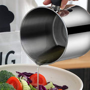 Stainless Steel Oil Strainer Pot With Lid And Filter Mesh (1 Set) thumbnail 3