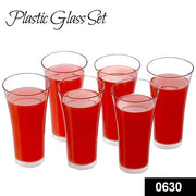 0630 Stylish Look Plastic Juicy Glass Transparent Glasses Set 300ml (6pcs) thumbnail 6
