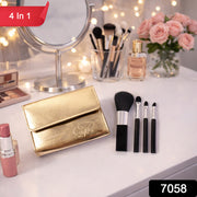 4 In 1 Professional Makeup Brush Set With Premium Storage Pouch (1 Pc) thumbnail 6