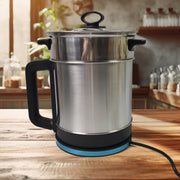 Soup Pot With Lid Stainless Steel Multi Cooker Kettle (800w  2.5 Ltr.) thumbnail 3