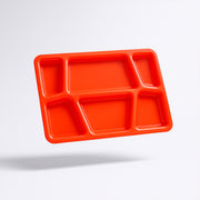 Plastic Multi-compartment Rectangular Meal Serving Tray  Plate (1 Pc  Red) thumbnail 1