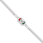 Trendy Geometric Rakhi With Linked Ring Design And Polished Chain thumbnail 1