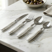 Stainless Steel Cutlery Set With Marble Design Handle (4 Pc  Set) thumbnail 5