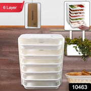 Plastic 6 Layer Wall-mounted Food Organizer Rack (1 Set) thumbnail 4